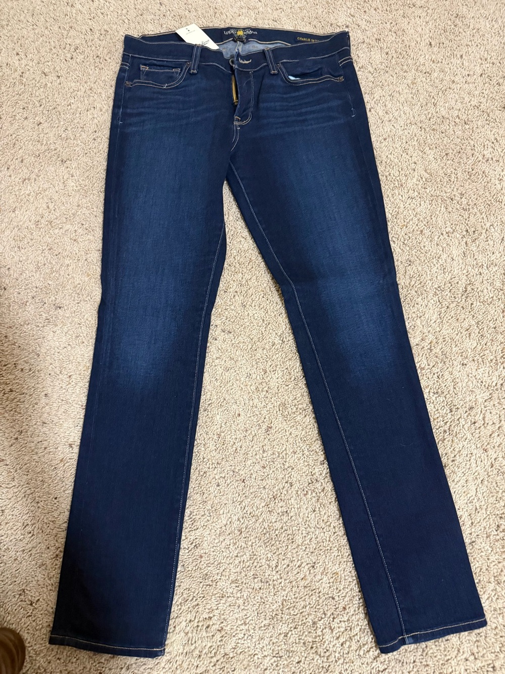 New with Tags Lucky Brand Dark Charlie Skinny Jeans - Picture 2 of 6